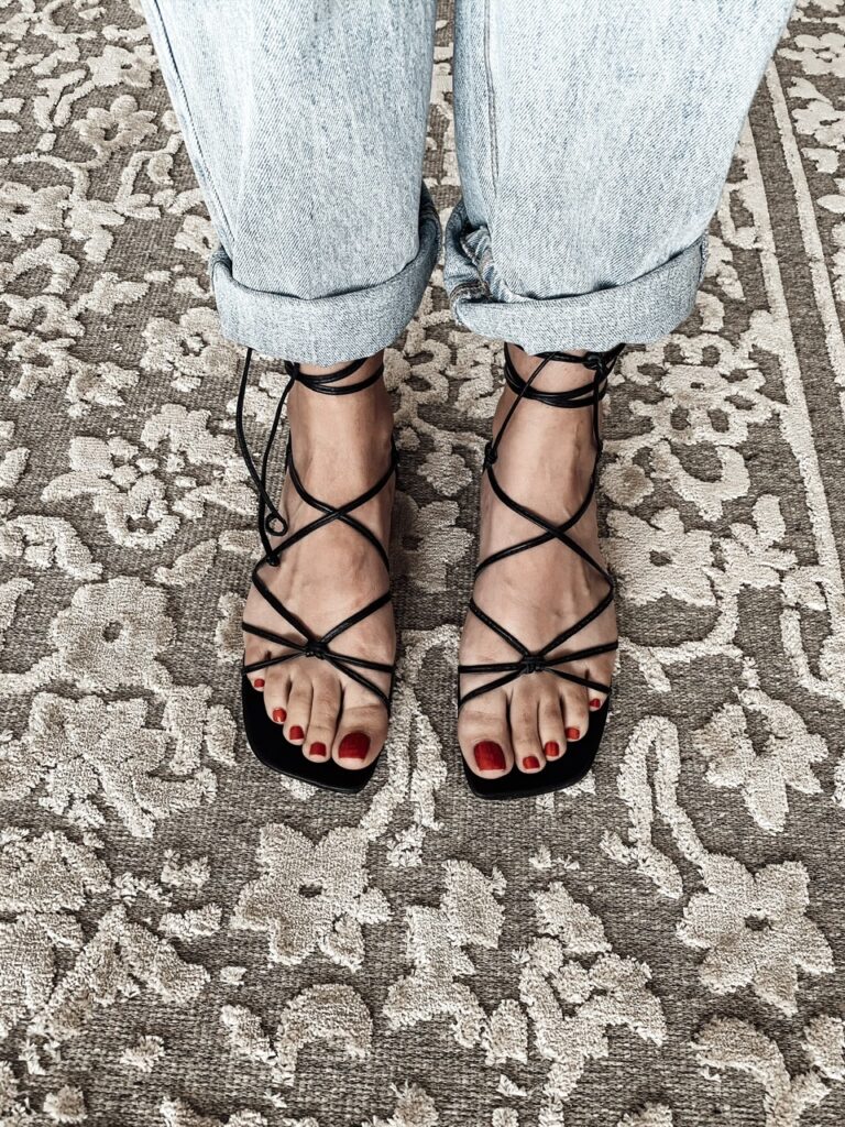 Strappy Black Summer Sandal